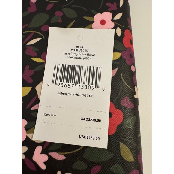 Kate Spade Laurel Way Neda continental zip-around wallet in Boho Floral - Picture 4 of 12